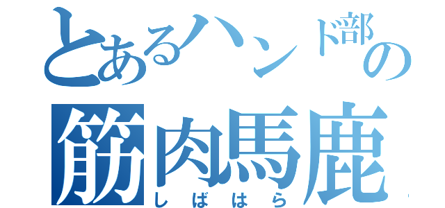 とあるハンド部の筋肉馬鹿（しばはら）