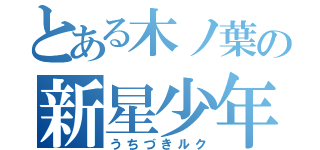 とある木ノ葉の新星少年（うちづきルク）