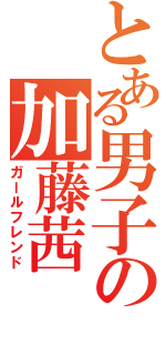 とある男子の加藤茜（ガールフレンド）