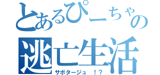 とあるぴーちゃんの逃亡生活（サボタージュ ！？）