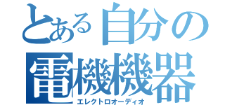 とある自分の電機機器（エレクトロオーディオ）