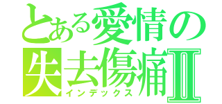 とある愛情の失去傷痛Ⅱ（インデックス）