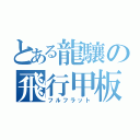 とある龍驤の飛行甲板（フルフラット）