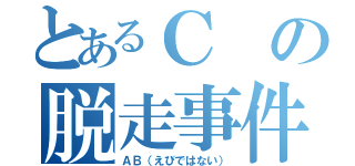 とあるＣの脱走事件（ＡＢ（えびではない））