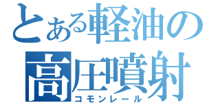 とある軽油の高圧噴射（コモンレール）