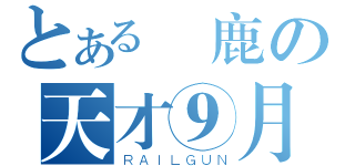 とある馬鹿の天才⑨月（ＲＡＩＬＧＵＮ）