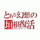 とある幻想の垣根復活（ホワイトバード）