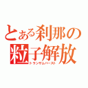 とある刹那の粒子解放（トランザムバースト）