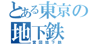 とある東京の地下鉄（営団地下鉄）