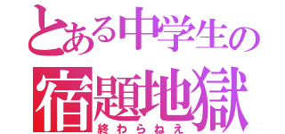 とある中学生の宿題地獄（終わらねえ）