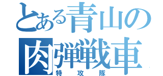 とある青山の肉弾戦車（特攻隊）