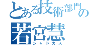 とある技術部門の若宮慧（シャドカス）