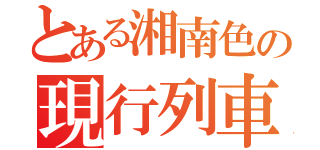 とある湘南色の現行列車（）