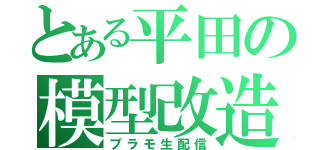 とある平田の模型改造（プラモ生配信）