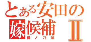 とある安田の嫁候補Ⅱ（篠ノ乃箒）