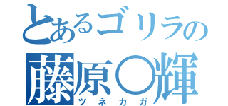 とあるゴリラの藤原○輝（ツネカガ）