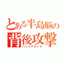 とある半島脳の背後攻撃（バックアタック）