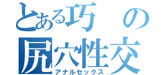 とある巧の尻穴性交（アナルセックス）