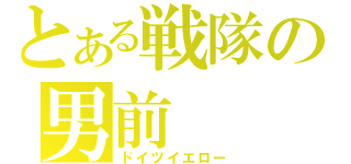 とある戦隊の男前（ドイツイエロー）