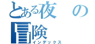 とある夜の冒険（インデックス）