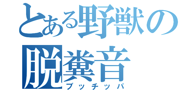 とある野獣の脱糞音（ブッチッパ）