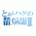 とあるハゲの育毛記録Ⅱ（インデックス）