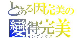 とある因完美の變得完美（インデックス）