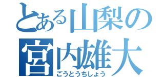 とある山梨の宮内雄大（ごうとうちしょう）