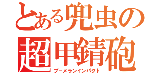 とある兜虫の超甲錆砲（ブーメランインパクト）