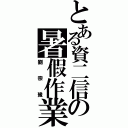 とある資二信の暑假作業（劉宗豫）