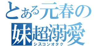 とある元春の妹超溺愛（シスコンオタク）