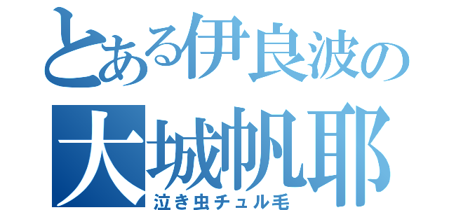 とある伊良波の大城帆耶千（泣き虫チュル毛）