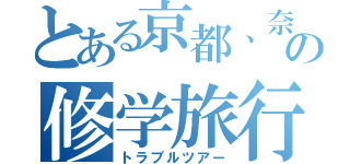 とある京都、奈良への修学旅行（トラブルツアー）