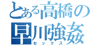 とある高橋の早川強姦（セックス）