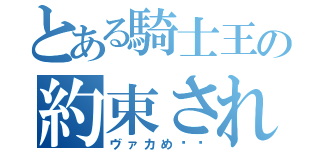 とある騎士王の約束された勝利の剣（ヴァカめ‼︎）