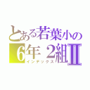 とある若葉小の６年２組Ⅱ（インデックス）