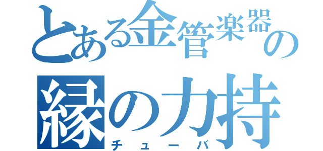 とある金管楽器の縁の力持ち（チューバ）