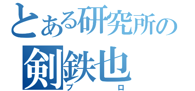 とある研究所の剣鉄也（プロ）