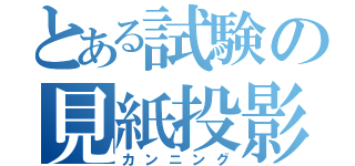 とある試験の見紙投影（カンニング）