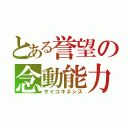 とある誉望の念動能力（サイコキネシス）