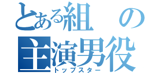 とある組の主演男役（トップスター）