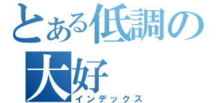 とある低調の大好（インデックス）