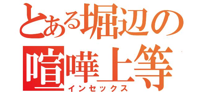 とある堀辺の喧嘩上等（インセックス）