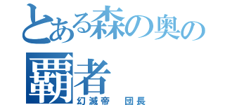 とある森の奥の覇者（幻滅帝 団長）