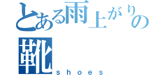 とある雨上がりの靴（ｓｈｏｅｓ）