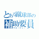 とある蹴球部の補助要員（マネージャー）