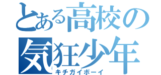 とある高校の気狂少年（キチガイボーイ）