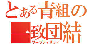 とある青組の一致団結（サーラディリティ）