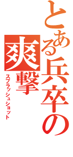 とある兵卒の爽撃（スプラッシュショット）