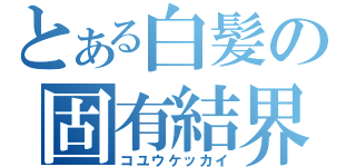 とある白髪の固有結界（コユウケッカイ）